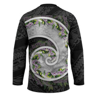 Piko Hawaii Hockey Jersey Polynesian Pattern With Maile Pikake Honohono Lei LT05 - Polynesian Pride