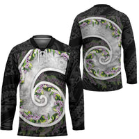 Piko Hawaii Hockey Jersey Polynesian Pattern With Maile Pikake Honohono Lei LT05 - Polynesian Pride