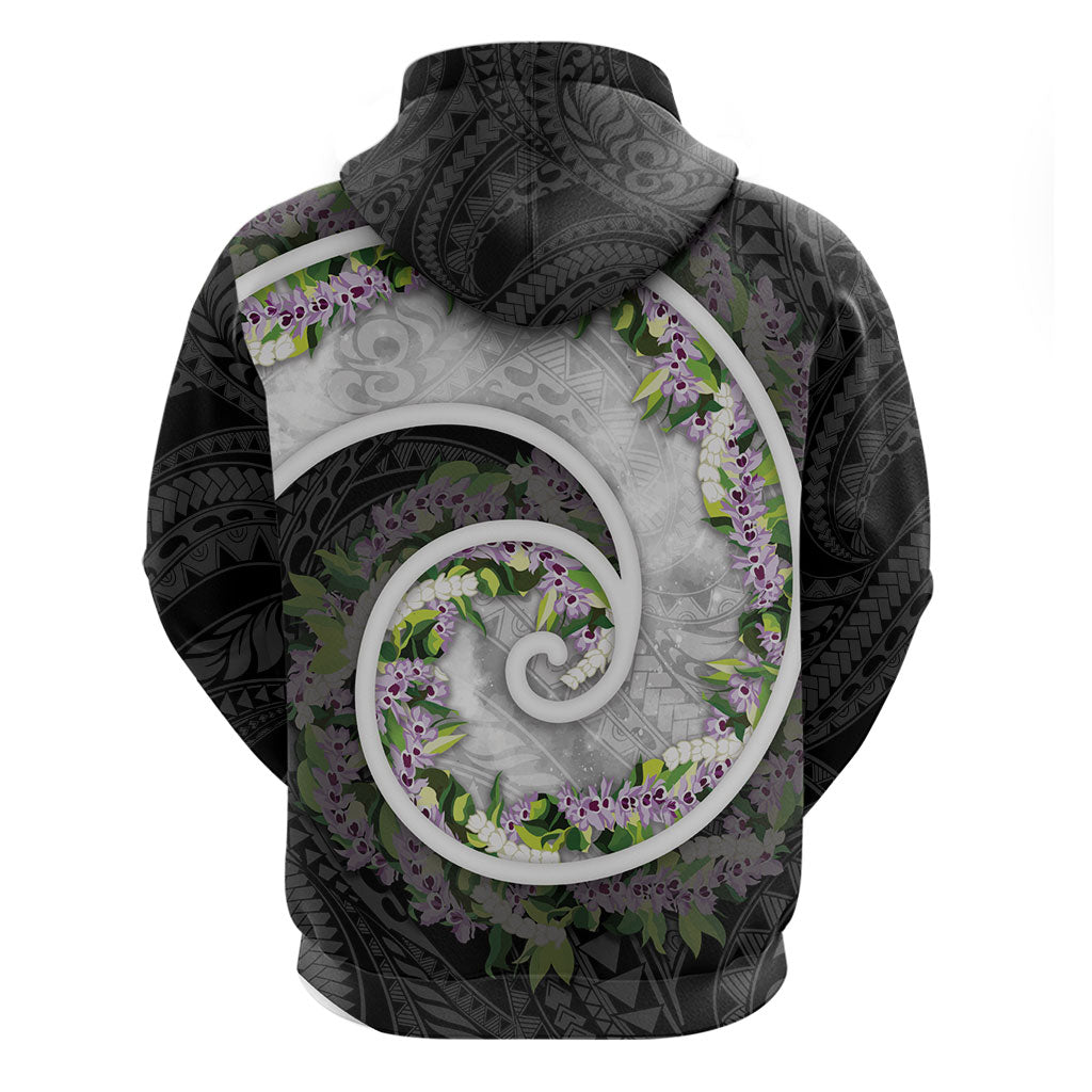 Piko Hawaii Hoodie Polynesian Pattern With Maile Pikake Honohono Lei LT05 - Polynesian Pride