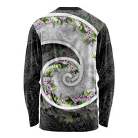 Piko Hawaii Long Sleeve Shirt Polynesian Pattern With Maile Pikake Honohono Lei LT05 - Polynesian Pride