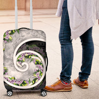Piko Hawaii Luggage Cover Polynesian Pattern With Maile Pikake Honohono Lei LT05 Black - Polynesian Pride