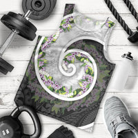Piko Hawaii Men Tank Top Polynesian Pattern With Maile Pikake Honohono Lei LT05 - Polynesian Pride