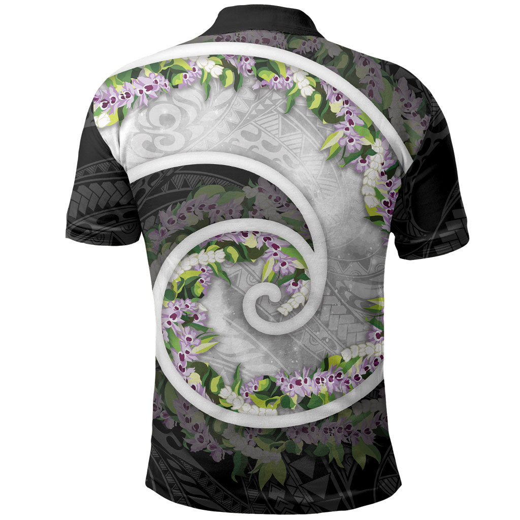 Piko Hawaii Polo Shirt Polynesian Pattern With Maile Pikake Honohono Lei LT05 - Polynesian Pride