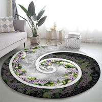 Piko Hawaii Round Carpet Polynesian Pattern With Maile Pikake Honohono Lei LT05 - Polynesian Pride