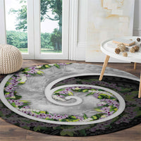 Piko Hawaii Round Carpet Polynesian Pattern With Maile Pikake Honohono Lei LT05 - Polynesian Pride