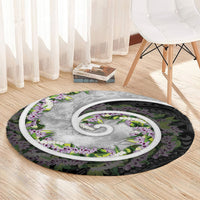 Piko Hawaii Round Carpet Polynesian Pattern With Maile Pikake Honohono Lei LT05 - Polynesian Pride
