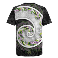 Piko Hawaii Rugby Jersey Polynesian Pattern With Maile Pikake Honohono Lei LT05 - Polynesian Pride