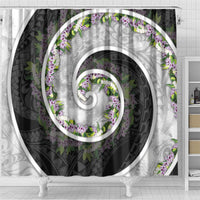 Piko Hawaii Shower Curtain Polynesian Pattern With Maile Pikake Honohono Lei LT05 - Polynesian Pride