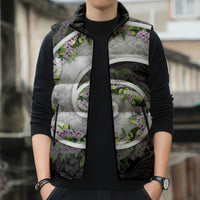 Piko Hawaii Sleeveless Puffer Jacket Polynesian Pattern With Maile Pikake Honohono Lei LT05 - Polynesian Pride