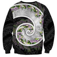 Piko Hawaii Sweatshirt Polynesian Pattern With Maile Pikake Honohono Lei LT05 - Polynesian Pride