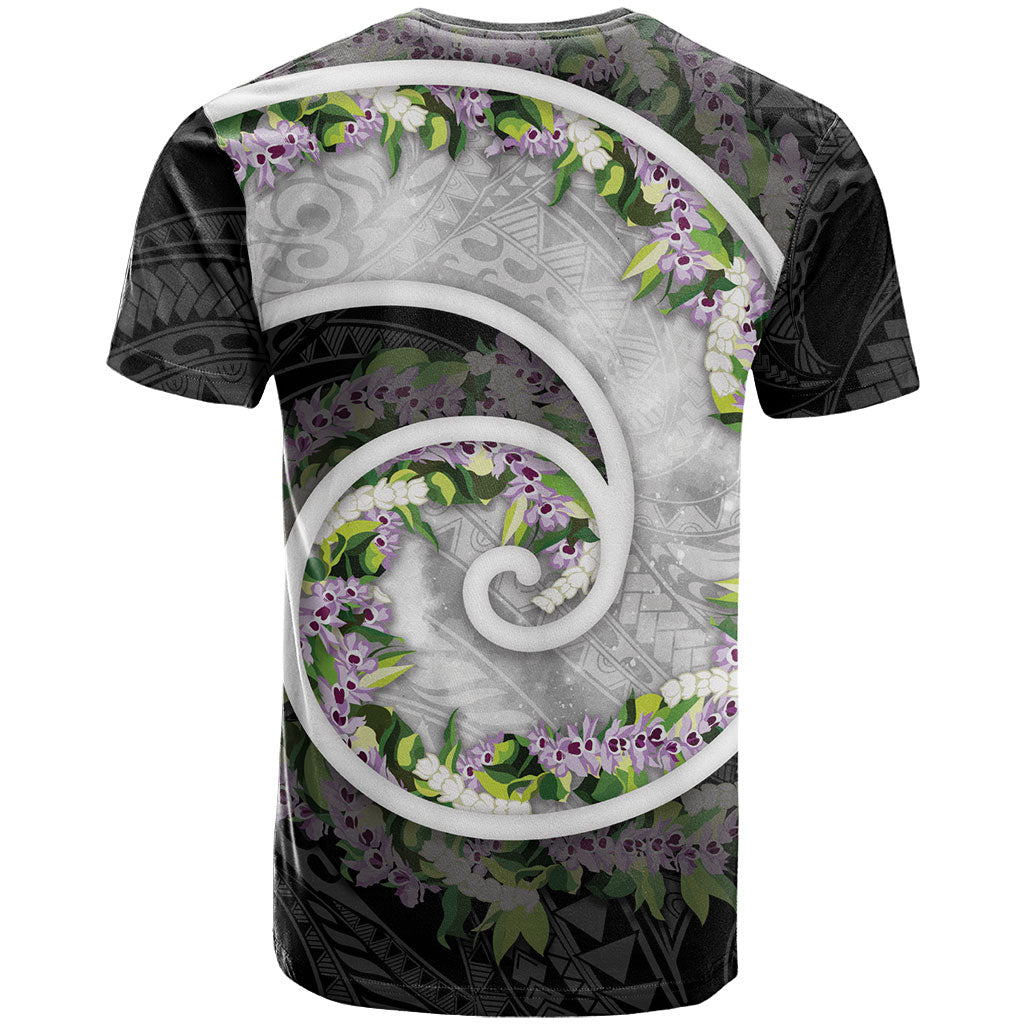 Piko Hawaii T Shirt Polynesian Pattern With Maile Pikake Honohono Lei LT05 - Polynesian Pride