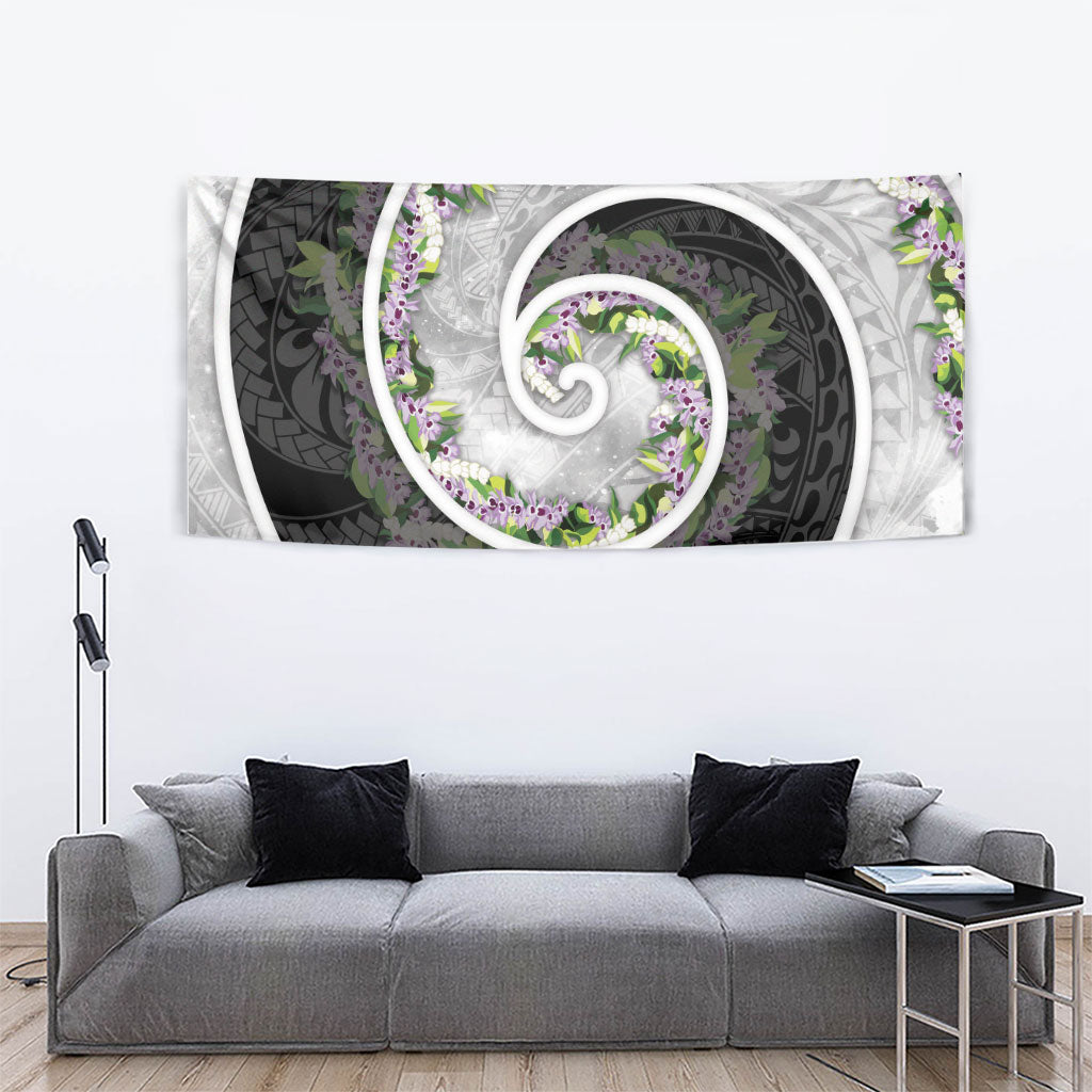 Piko Hawaii Tapestry Polynesian Pattern With Maile Pikake Honohono Lei LT05 - Polynesian Pride