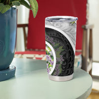 Piko Hawaii Tumbler Cup Polynesian Pattern With Maile Pikake Honohono Lei LT05 - Polynesian Pride