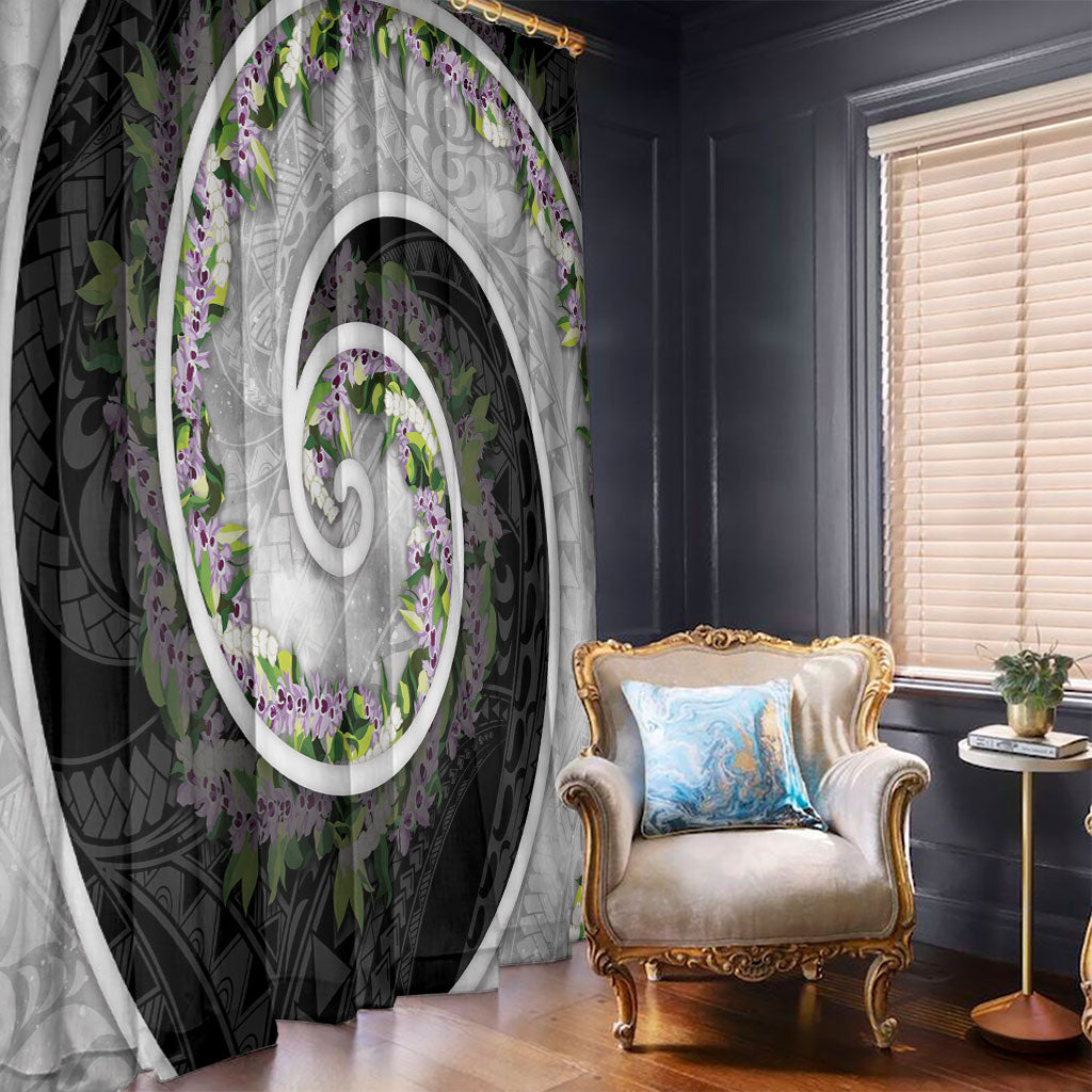 Piko Hawaii Window Curtain Polynesian Pattern With Maile Pikake Honohono Lei LT05 - Polynesian Pride