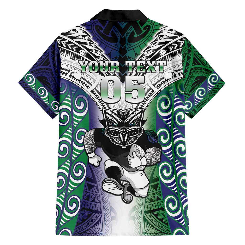 Custom New Zealand Warrior Family Matching Off Shoulder Maxi Dress and Hawaiian Shirt Maori Tribal Pattern LT05 - Polynesian Pride