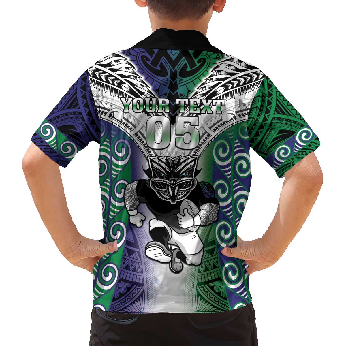 Custom New Zealand Warrior Family Matching Puletasi and Hawaiian Shirt Maori Tribal Pattern LT05 - Polynesian Pride