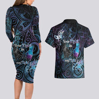 Suicide Awareness Couples Matching Long Sleeve Bodycon Dress and Hawaiian Shirt You Are Not Alone LT05 - Polynesian Pride