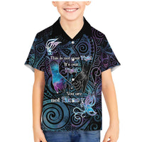 Suicide Awareness Family Matching Mermaid Dress and Hawaiian Shirt You Are Not Alone LT05 Son's Shirt Black - Polynesian Pride