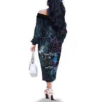 Suicide Awareness Family Matching Off The Shoulder Long Sleeve Dress and Hawaiian Shirt You Are Not Alone LT05 - Polynesian Pride