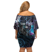 Suicide Awareness Family Matching Off Shoulder Short Dress and Hawaiian Shirt You Are Not Alone LT05 - Polynesian Pride