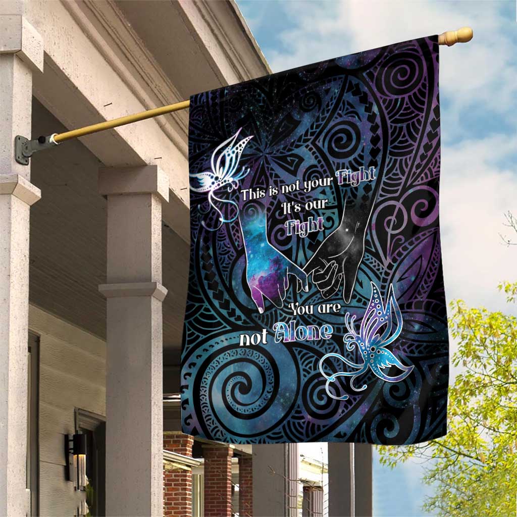 Suicide Awareness Garden Flag You Are Not Alone - Polynesian Pride