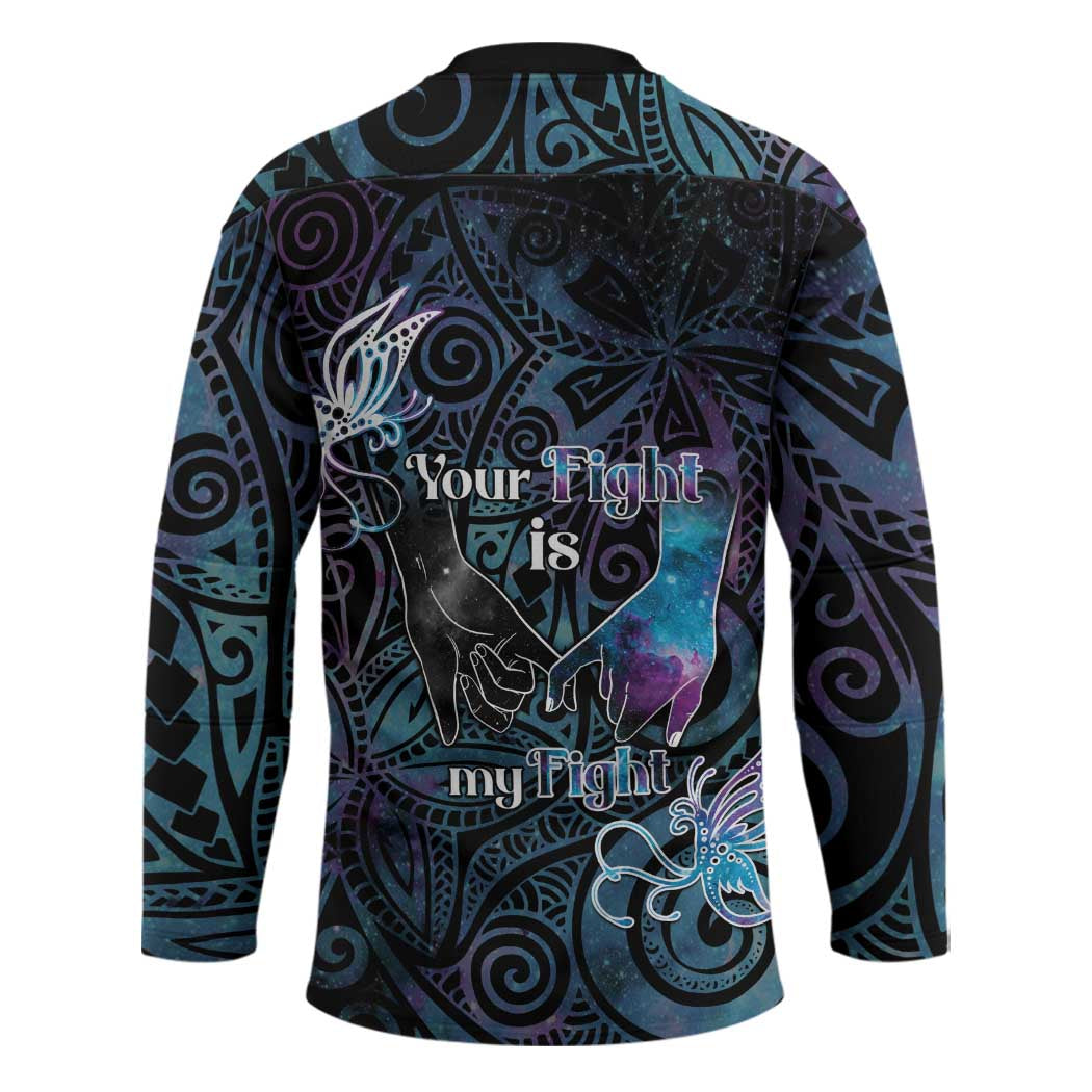 Suicide Awareness Hockey Jersey You Are Not Alone - Polynesian Pride