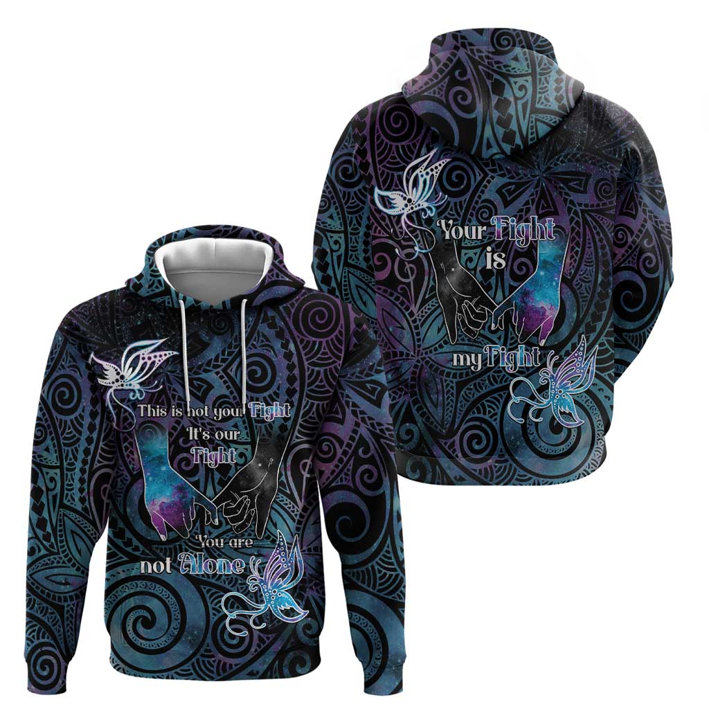 Suicide Awareness Hoodie You Are Not Alone - Polynesian Pride