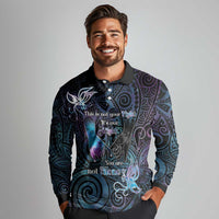 Suicide Awareness Long Sleeve Polo Shirt You Are Not Alone LT05 - Polynesian Pride