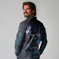 Suicide Awareness Long Sleeve Polo Shirt You Are Not Alone LT05 - Polynesian Pride