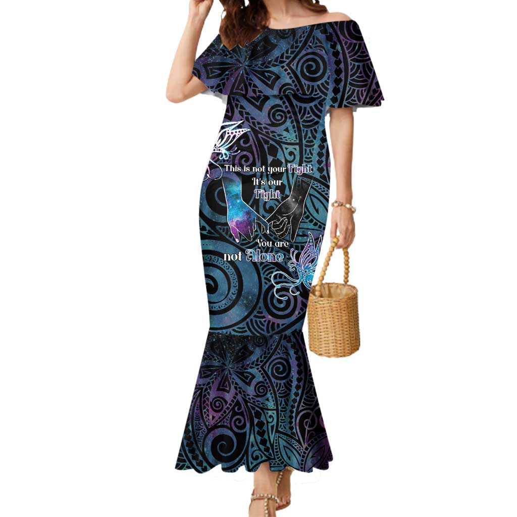 Suicide Awareness Mermaid Dress You Are Not Alone - Polynesian Pride