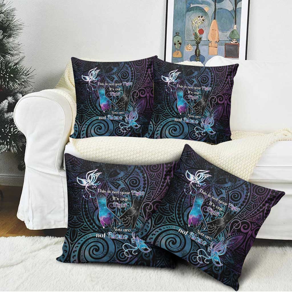 Suicide Awareness Pillow Cover You Are Not Alone - Polynesian Pride