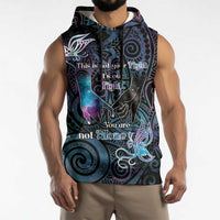 Suicide Awareness Sleeveless Hoodie You Are Not Alone LT05 - Polynesian Pride