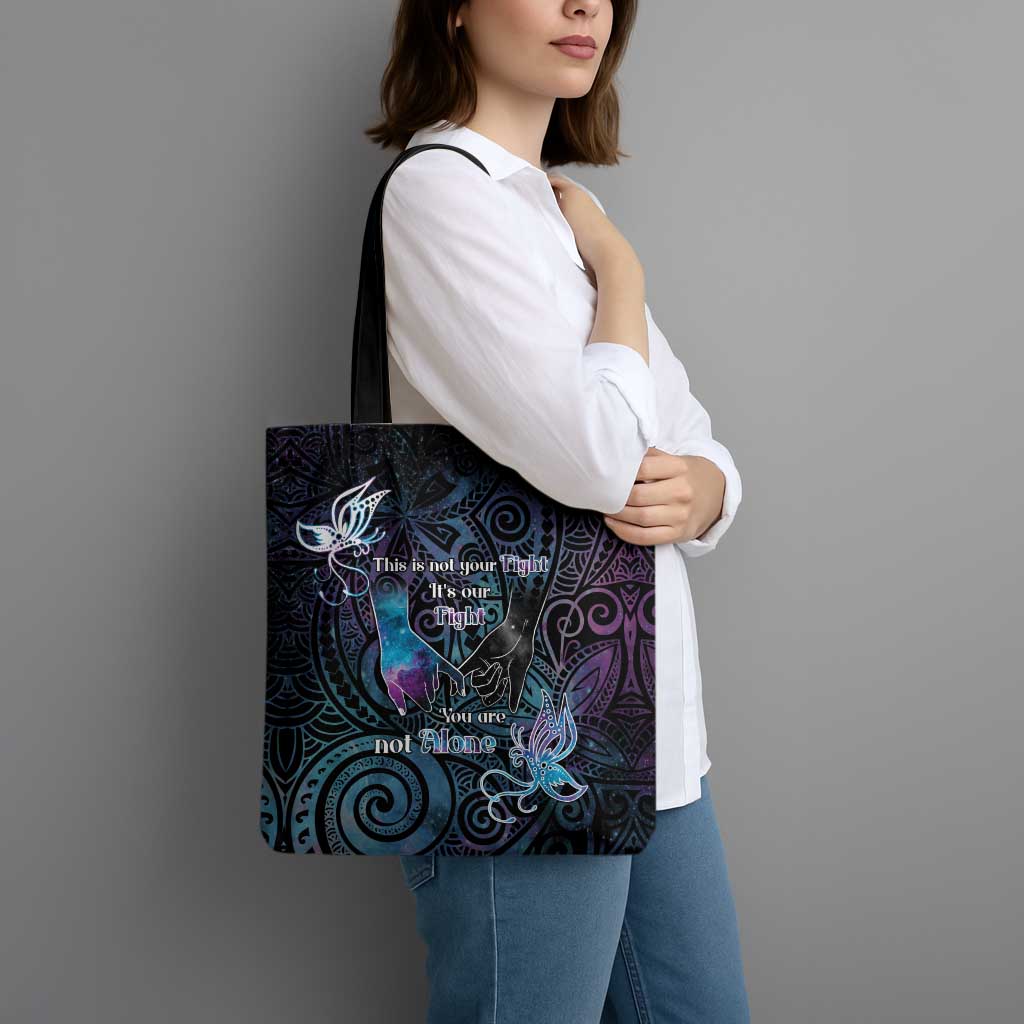 Suicide Awareness Tote Bag You Are Not Alone - Polynesian Pride
