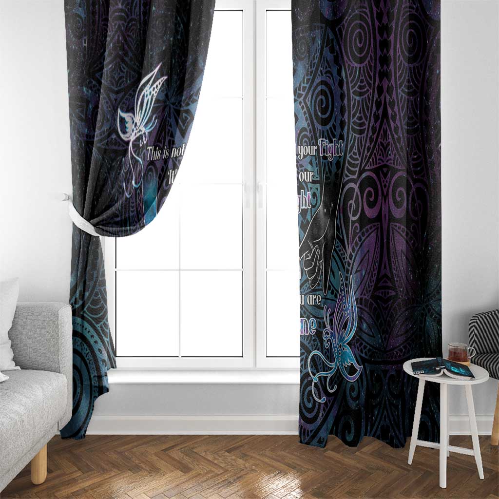 Suicide Awareness Window Curtain You Are Not Alone - Polynesian Pride