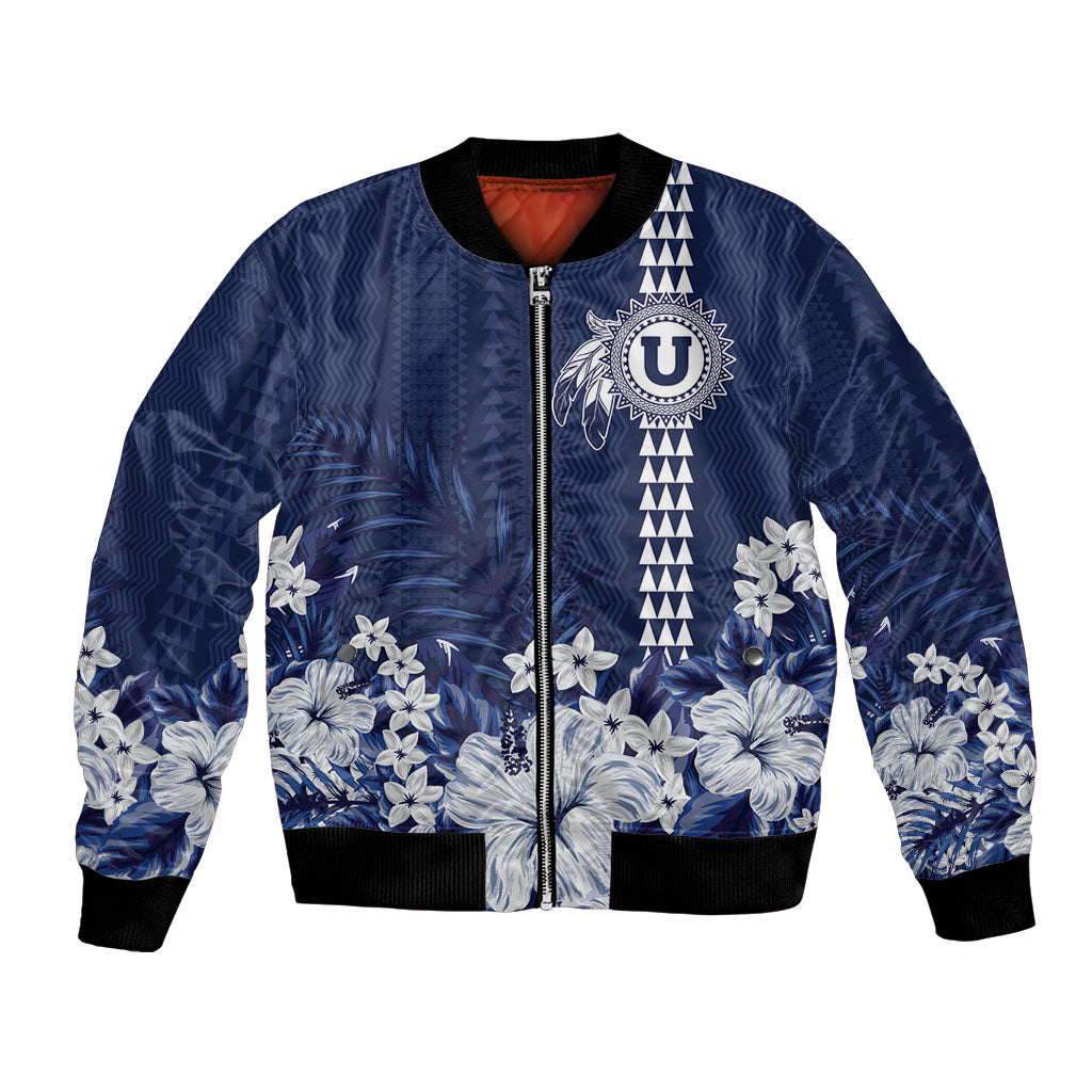 Personalized Utah State Bomber Jacket Polynesian Style LT05 Unisex Blue - Polynesian Pride