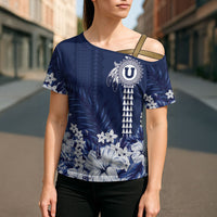 Personalized Utah State Cross Shoulder Shirt Polynesian Style LT05 - Polynesian Pride