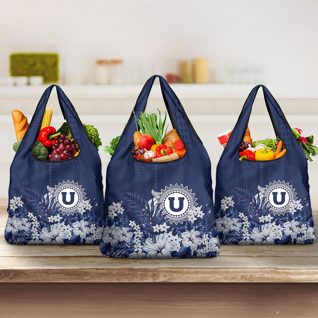 Utah State Grocery Bag Polynesian Style LT05 3-pack One Size Blue - Polynesian Pride