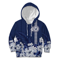 Personalized Utah State Kid Hoodie Polynesian Style LT05 Hoodie Blue - Polynesian Pride