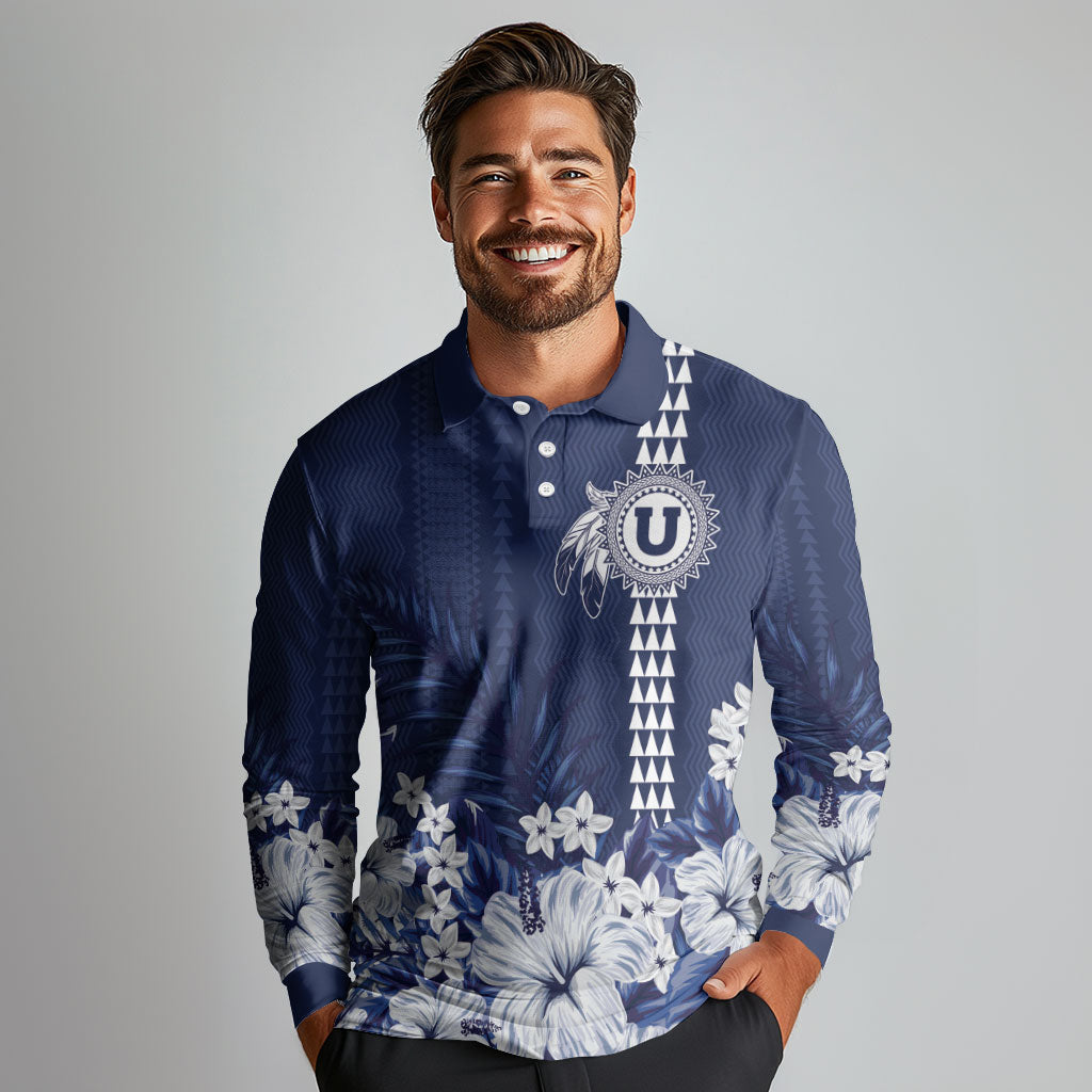 Personalized Utah State Long Sleeve Polo Shirt Polynesian Style LT05 - Polynesian Pride