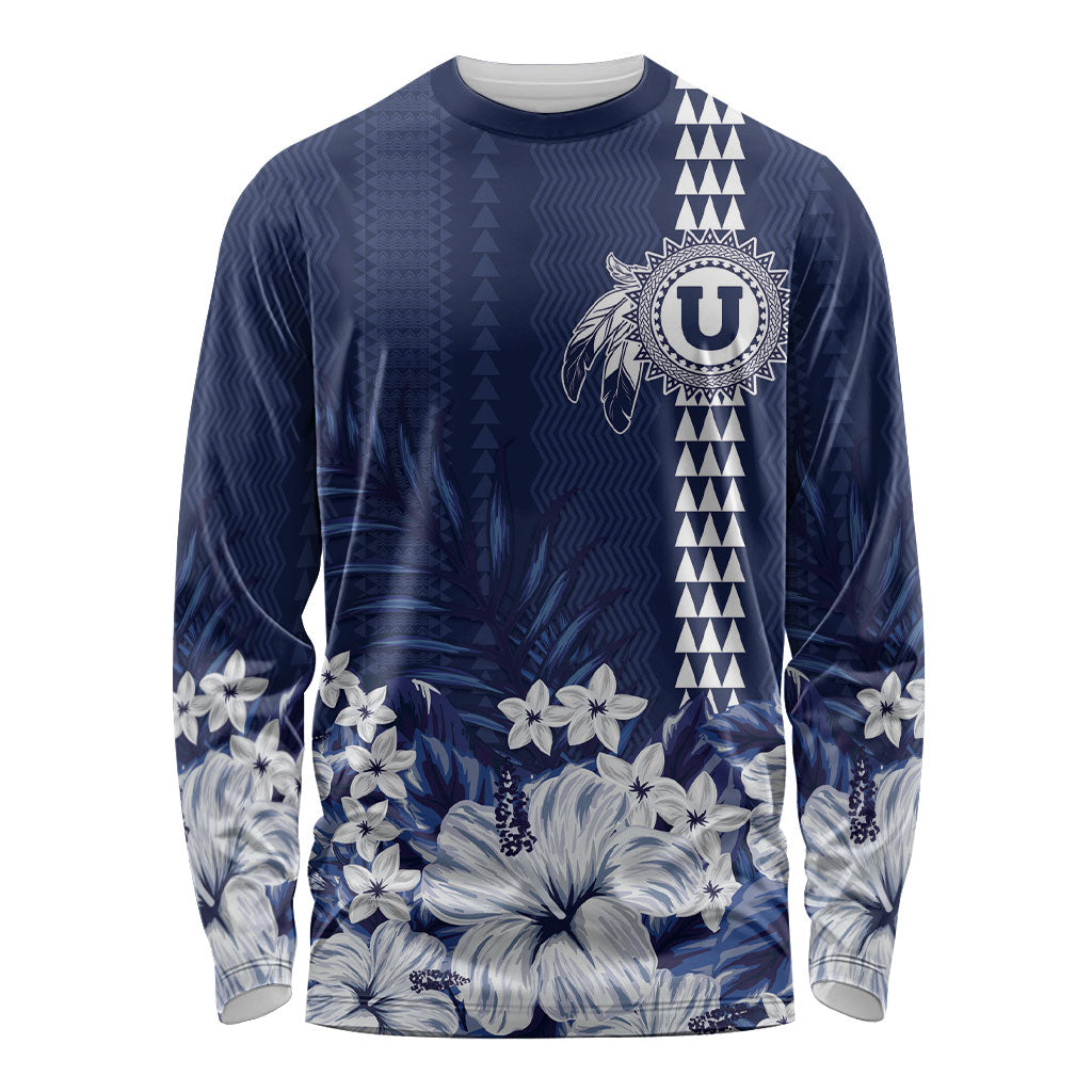 Personalized Utah State Long Sleeve Shirt Polynesian Style LT05 Unisex Blue - Polynesian Pride