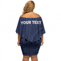 Personalized Utah State Off Shoulder Short Dress Polynesian Style LT05 - Polynesian Pride
