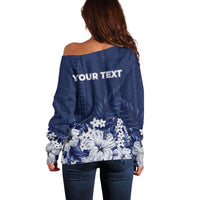 Personalized Utah State Off Shoulder Sweater Polynesian Style LT05 - Polynesian Pride