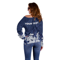 Personalized Utah State Off Shoulder Sweater Polynesian Style LT05 - Polynesian Pride