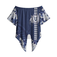 Personalized Utah State Off Shoulder Wrap Waist Top Polynesian Style LT05 - Polynesian Pride