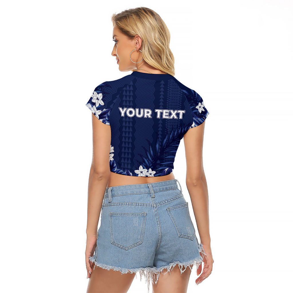 Personalized Utah State Raglan Cropped T Shirt Polynesian Style LT05 - Polynesian Pride