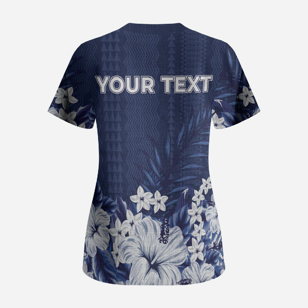 Personalized Utah State Scrub Top Polynesian Style LT05 - Polynesian Pride
