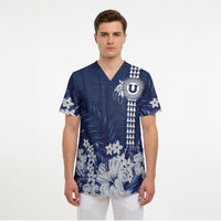 Personalized Utah State Scrub Top Polynesian Style LT05 - Polynesian Pride