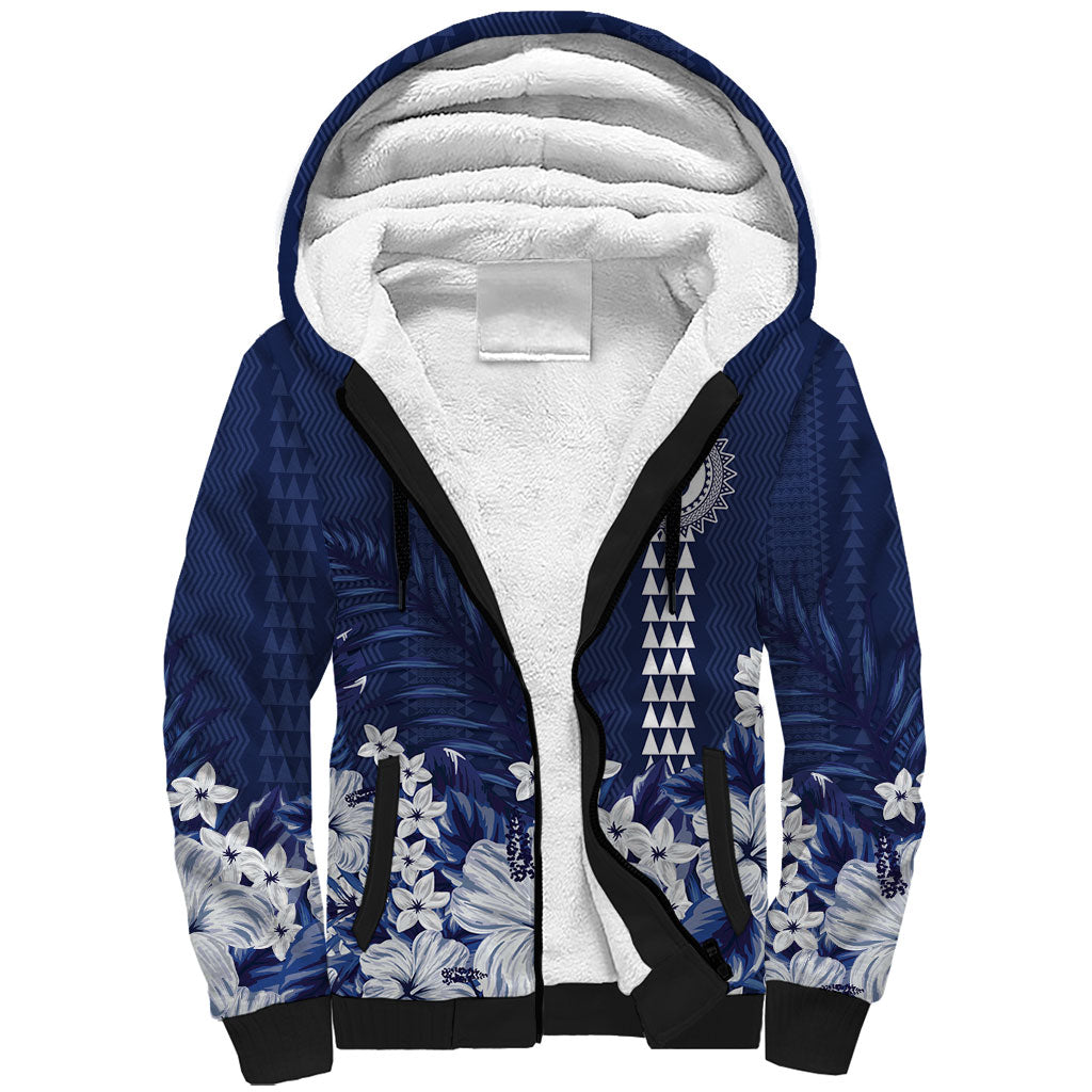 Personalized Utah State Sherpa Hoodie Polynesian Style LT05 Unisex Blue - Polynesian Pride