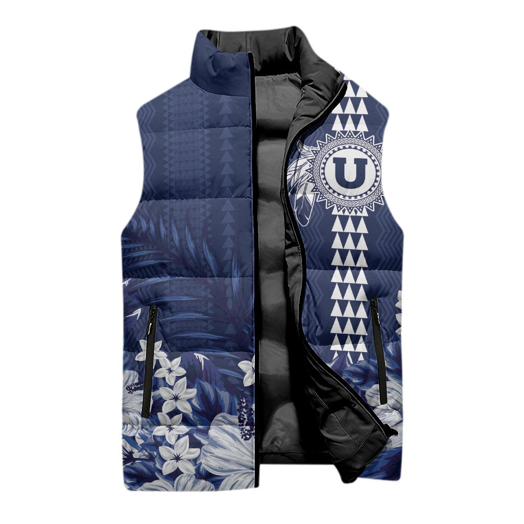 Personalized Utah State Sleeveless Puffer Jacket Polynesian Style LT05 - Polynesian Pride