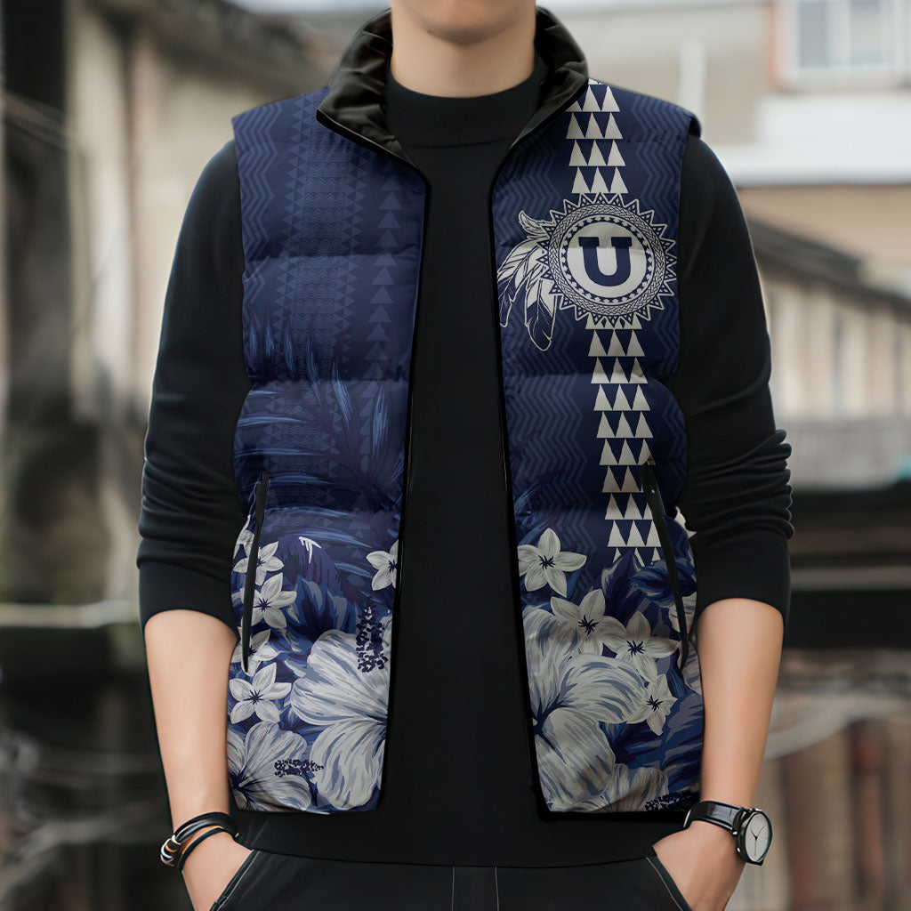 Personalized Utah State Sleeveless Puffer Jacket Polynesian Style LT05 - Polynesian Pride